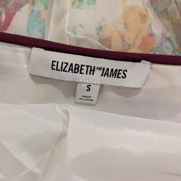 Elizabeth and James Linda Silk Abstract Cami Slip Mini Dress Small - Picture 7 of 9